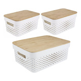 Cajas Organizadoras Plasticas Canastos Multiuso Set Casatua