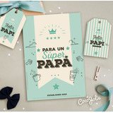 Kit Imprimible Dia Del Padre Vintage Verde Editable En Pdf