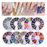 Biutee 10 ruedas Nail Art Decoracion Accesorios Rhinestones 