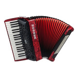 Acordeón A Piano Hohner Bravo Iii 80 Bajos Con Funda.