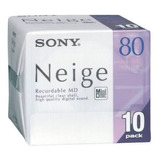 Sony Md80 Minidisc Neige 80 Minuto, 10 Unidades)