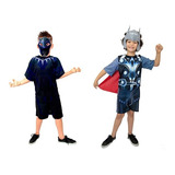 Fantasia Pantera Negra E Thor Infantil  Kit 2 Pçs