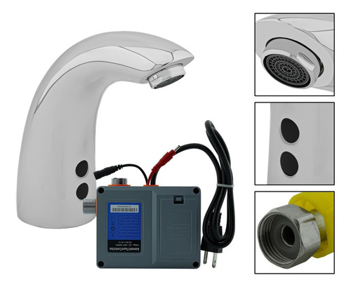 Grifo Cromado De Sensor Uso Institucional Para Lavamanos