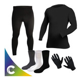 Equipo Termico Remera + Calza + Guantes + 3 Medias Conjunto