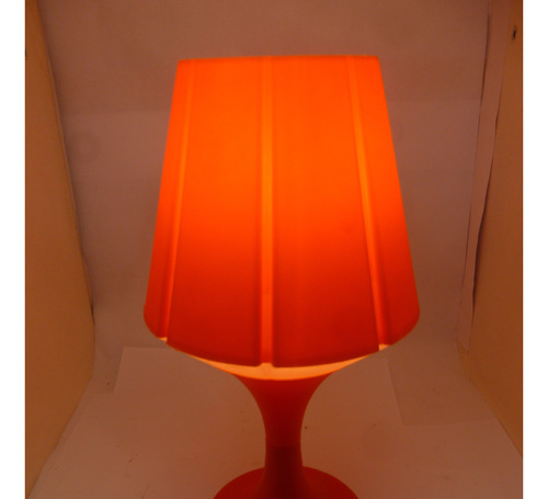 Lampara De Mesa, Velador Naranja Vintage.**leer**