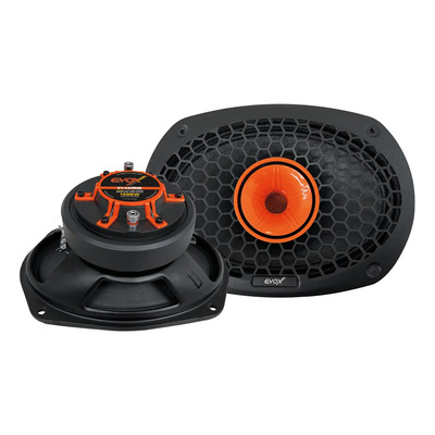 Evox Par De Medios Rangos Con Driver De 6x9. evx69dr. Color Negro Con Naranja | Meses sin interés