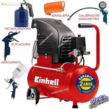 Compresor Aire Aleman Enhell 24 Lts 2 Hp 4 Pistola Manguera