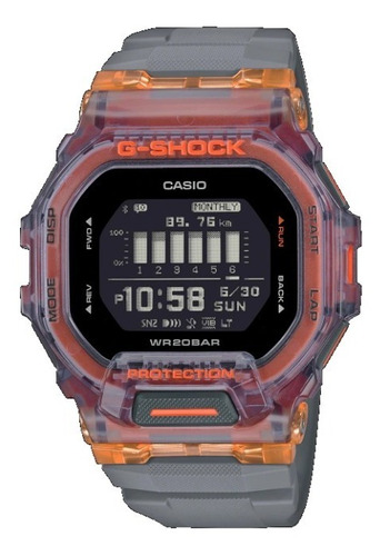 Reloj Casio G-shock Gbd-200sm-1a5 G-squad Bluetooth Gris