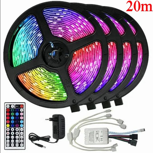 20m Rgb Led Tira De Luz Multicolor Cambio De Color Led