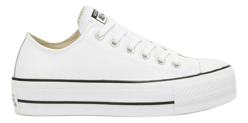 Tenis Converse Plataforma Lift Ox Piel Blanco Mujer 561680