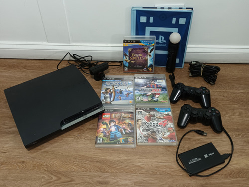 Play Station 3 Com Juegos Originales, Moove Y Memoria Extern