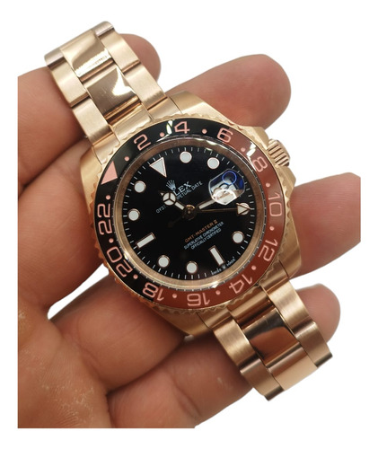 Reloj Compatible Con No Rolex Gmt Rootbeer Goldrose
