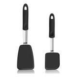 2 Espátulas De Silicone Para Utensílios De Cozinha Antiadere