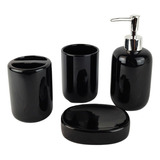 Kit Banheiro Pia Lavabo Conjunto 4 Pçs Porcelana Dispenser