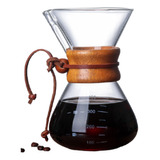 Cafetera De Cristal Tipo Chemex 800 Ml Con 50 Filtros Papel 