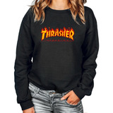 Poleron Sin Capucha Thrasher Magazine Skate Calidad Moda Unisex