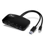 Siig Mini-dp Video Dock With Usb 3.0 Lan Hub - Black (ju Vvj