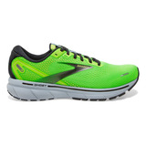 Tenis Brooks Ghost 14 Verde Fosfo Correr Supinador Maratón