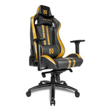 Cadeira Gamer Netenho Rozhok V2, Preto E Dourado, Nt-rzk-v2