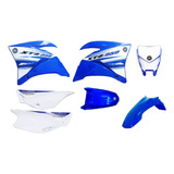 Kit Carenagem Xtz 250 Lander 2017 Azul Com Adesivo