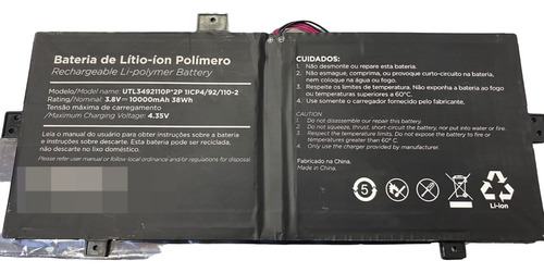 Bateria Para Notebook Duo Utl3492110p*2p 1lcp4/92/110-2
