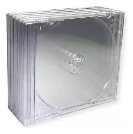 Estojo Box Cd Acrílico Cristal Kit Com 25 Pçs