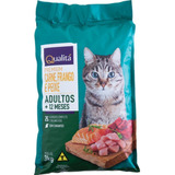 Ração Gatos Adulto Sabor Carne, Frango E Peixe Qualitá 3kg