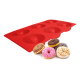 Molde De Silicona X 6 Donas Donuts Goma Horno Roscas