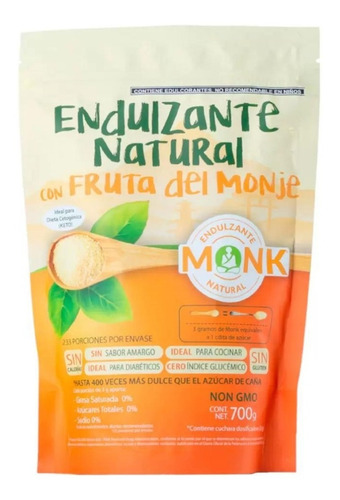 Monk Endulzante Natural Fruta Del Monje Kosher 700g