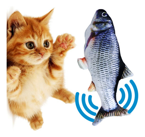 Brinquedo Para Gatos Peixe Se Mexe Usb Em Veludo Macio 28631