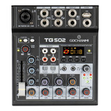 Mezclador Gc Tg502 Audio Consola De 5 Canales Tarjeta Usb