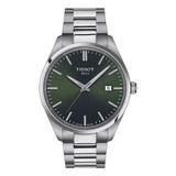 Reloj Hombre Tissot T150.410.11.091.00 Pr 100 Correa Plateado Bisel Plateado Fondo Verde