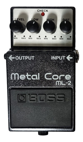 Pedal Boss Ml2 Metal Core Ml-2 Distorção Para Guitarra Preto