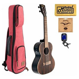 Kala Ka-eby-te Striped Ebony Series Tenor A - E Ukelele Con 