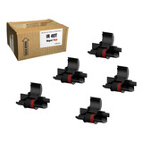 5 Rodillos Entintador Para Sumadora Negro/rojo Casio Ir40t