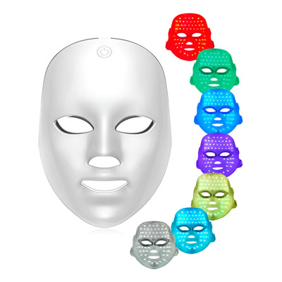 Máscara Belleza Led Facial Terapia 7 Colores Cara Rejuvenece