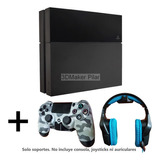 Combo Soporte Pared Ps4 Slim Fat +2 Sop Joystick Auriculares