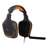 Headset Gamer Logitech G231 Stereo Com Microfone Xbox Ps4 Pc Cor Preto/laranja