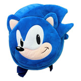 Mochila De Pelúcia Infantil Sonic Bolsa De Ombro Pequena