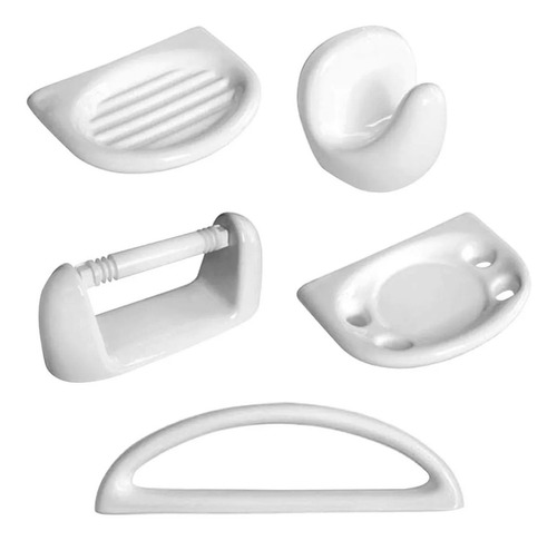 Kit X6 Set Accesorios Baño 5 Piezas Loza Cerámica Losa