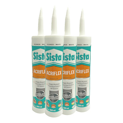 Sista Acriflex F130 Acrílico 4 Pzas Sellador Cartucho | Envío gratis