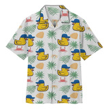 Camisa Hawaiana Unisex De Pato, Camisa De Playa De Verano