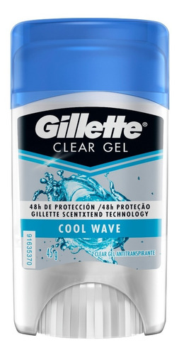 Gillette Clear Gel Cool Wave Desodorante En Gel 45g Local