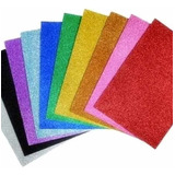 Pack X6  Laminas De Goma Eva Glitter Colores Surtido 20x30cm