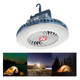 Mini Ventilador De Camping Portátil Con Luz Solar