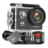 Camera H9r Eken 4k Original Controle Full Hd + Cartão 32gb