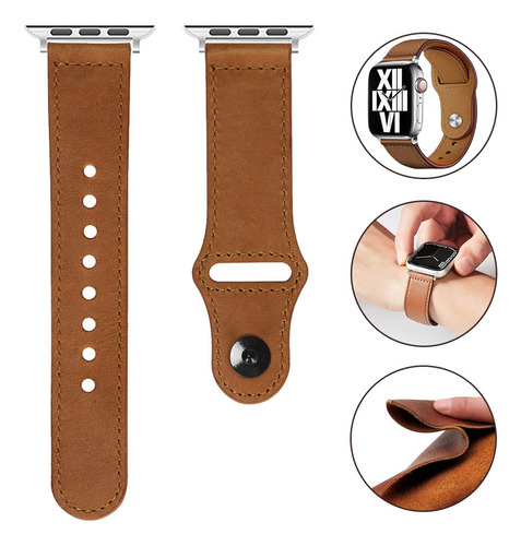 Extensibles Correa De Cuero Para Relojes Apple Watch 42/44mm