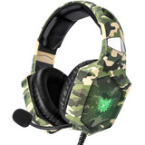 Audifono Gamer K8 Camuflaje Verde