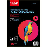 200 Fls Papel Fotográfico Adesivo 90g A4 Glossy Jojo Premium