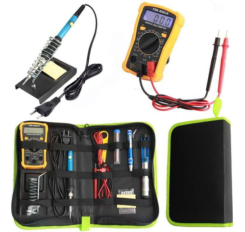 Kit Eléctrico Cautín 60w Regulable 17 Accesorios